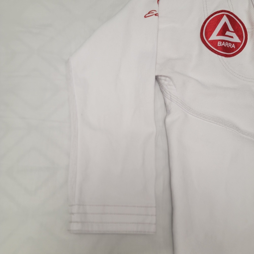 Gracie Barra Equipe GB1 BJJ Gi Top White Cotton Jiu Jitsu Kimono Jacket Size A1 - Picture 15 of 16